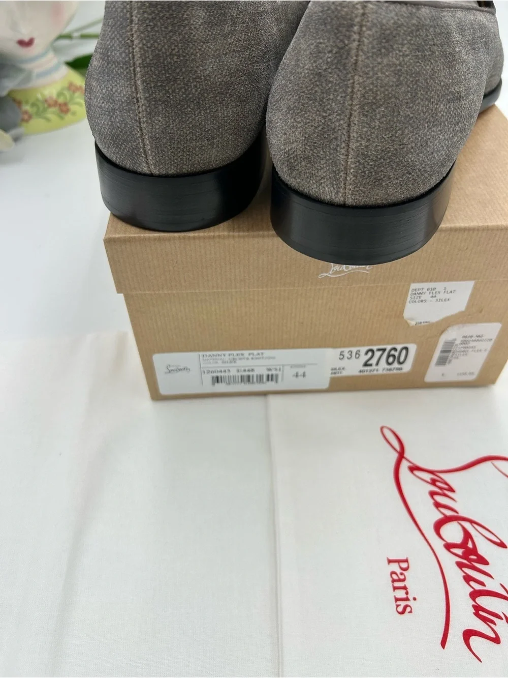 Men's Christian Louboutin Danny flex slip on loafers size 44 made in Italy
